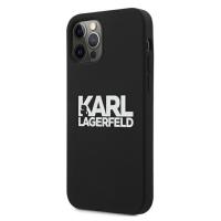 Karl Lagerfeld Silicone Stack Logo - Etui iPhone 12 / iPhone 12 Pro (czarny)