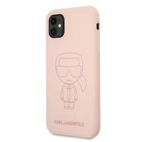 Karl Lagerfeld Silicone Ikonik Outline - Etui iPhone 11 (różowy)