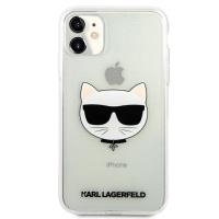 Karl Lagerfeld Choupette Head Glitter - Etui iPhone 11 (srebrny)