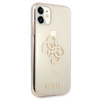 Guess Glitter 4G Big Logo - Etui iPhone 11 (złoty)