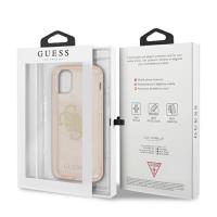 Guess Glitter 4G Big Logo - Etui iPhone 12 / iPhone 12 Pro (złoty)