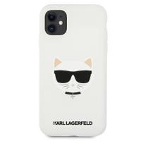 Karl Lagerfeld Choupette Head Silicone - Etui iPhone 11 (biały)