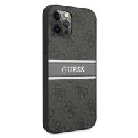 Guess 4G Printed Stripe – Etui iPhone 12 Pro Max (szary)