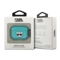 Karl Lagerfeld Choupette Head - Etui Airpods Pro (fluo niebieski)