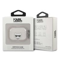 Karl Lagerfeld Choupette Head Glitter - Etui Airpods Pro (srebrny)