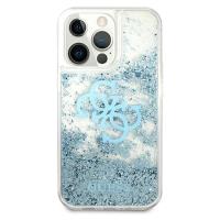 Guess Liquid Glitter 4G Big Logo - Etui iPhone 13 Pro Max (niebieski)