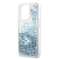 Guess Liquid Glitter 4G Big Logo - Etui iPhone 13 Pro Max (niebieski)