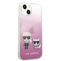 Karl Lagerfeld Ikonik & Choupette - Etui iPhone 13 (różowy)