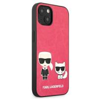 Karl Lagerfeld PU Leather Karl & Choupette Embossed - Etui iPhone 13 (fuksja)