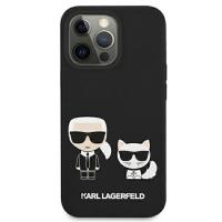 Karl Lagerfeld Slilicone Karl & Choupette - Etui iPhone 13 (czarny)
