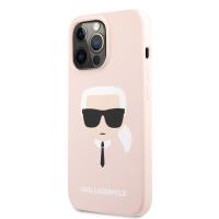 Karl Lagerfeld Silicone Ikonik Karl`s Head - Etui iPhone 13 Pro (różowy)