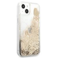 Guess Liquid Glitter Charms - Etui iPhone 13 mini (złoty)
