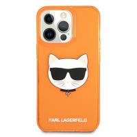 Karl Lagerfeld Choupette Head - Etui iPhone 13 Pro Max (fluo pomarańczowy)