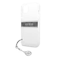 Guess 4G Stripe Grey Charm - Etui iPhone 13 mini (przezroczysty)