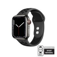 Crong Duo Sport - Pasek do Apple Watch 42/44/45/49 mm (szary/czarny)
