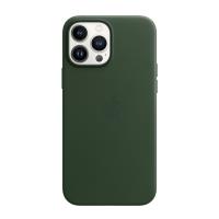 Apple Leather Case - Skórzane etui z MagSafe do iPhone 13 Pro Max (zielona sekwoja)