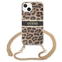 Guess Leopard Gold Stripe Crossbody - Etui iPhone 13 Mini