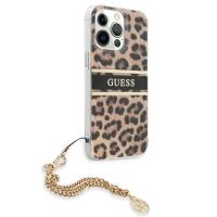 Guess Leopard Gold Chain - Etui iPhone 13 Pro Max