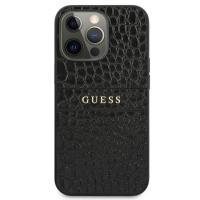 Guess Croco Stamp Lines - Etui iPhone 13 Pro Max (czarny)