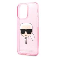 Karl Lagerfeld Karl’s Head Glitter - Etui iPhone 13 Pro (różowy)