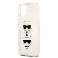 Karl Lagerfeld Glitter Karl & Choupette Head - Etui iPhone 13 (złoty)