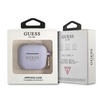 Guess Silicone Glitter Case Est – Etui Airpods 3 (fioletowy)