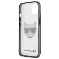 Karl Lagerfeld Ikonik Choupette Head - Etui iPhone 13 (przezroczysty / czarna ramka)