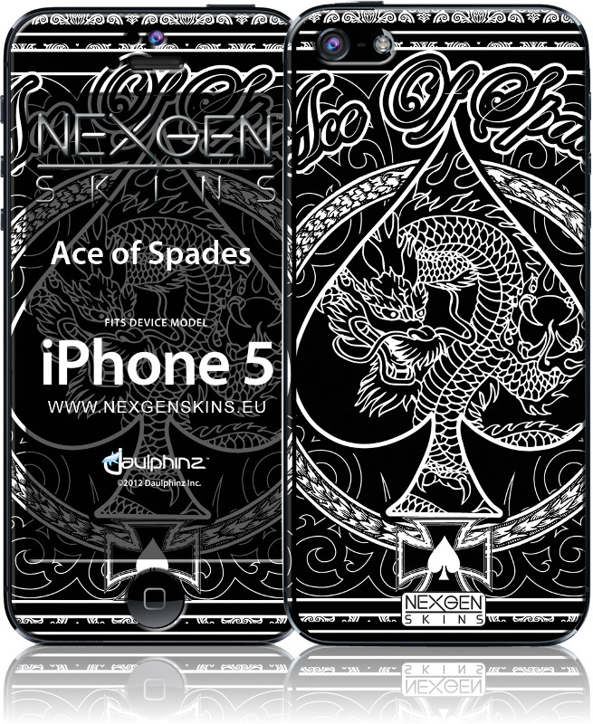 Nexgen Skins - Zestaw skórek na obudowę z efektem 3D iPhone 5/5S (Ace of Spades 3D) Nexgen Skins - Zestaw skórek na obudowę z efektem 3D iPhone 5/5S (Ace of Spades 3D)