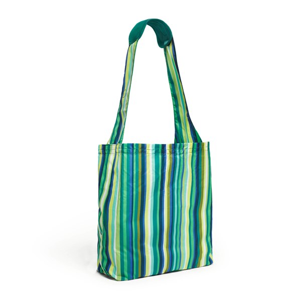 BUILT Reusable Shopper - Torba zakupowa z etui (Emerald Stripe) BUILT Reusable Shopper - Torba zakupowa z etui (Emerald Stripe)