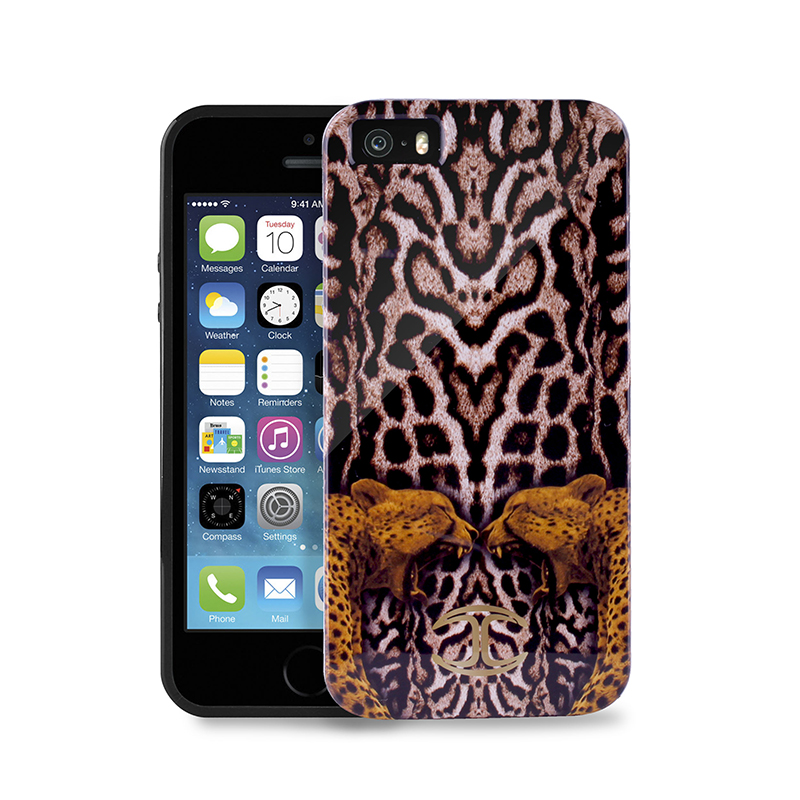 JUST CAVALLI Leopard Tiger Cover - Etui iPhone SE / iPhone 5s / iPhone 5 (czarny) JUST CAVALLI Leopard Tiger Cover - Etui iPhone SE / iPhone 5s / iPhone 5 (czarny)