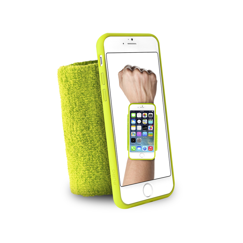 PURO Running Band - Frotka do biegania z etui iPhone 6s / iPhone 6 z key pocket (limonkowy) PURO Running Band - Frotka do biegania z etui iPhone 6s / iPhone 6 z key pocket (limonkowy)
