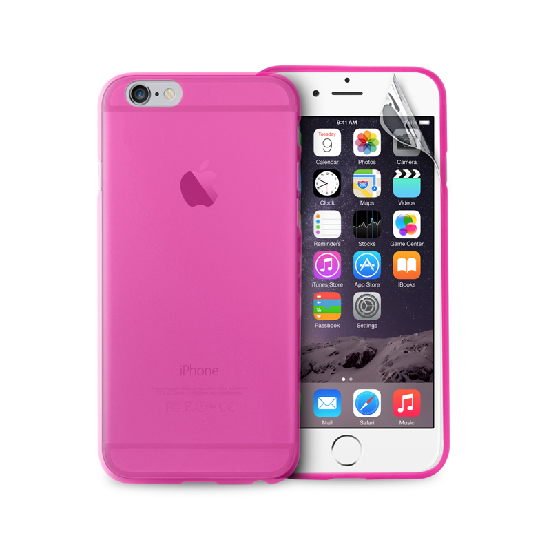 PURO Ultra Slim "0.3" Cover - Zestaw etui + folia na ekran iPhone 6s / iPhone 6 (różowy) PURO Ultra Slim "0.3" Cover - Zestaw etui + folia na ekran iPhone 6s / iPhone 6 (różowy)