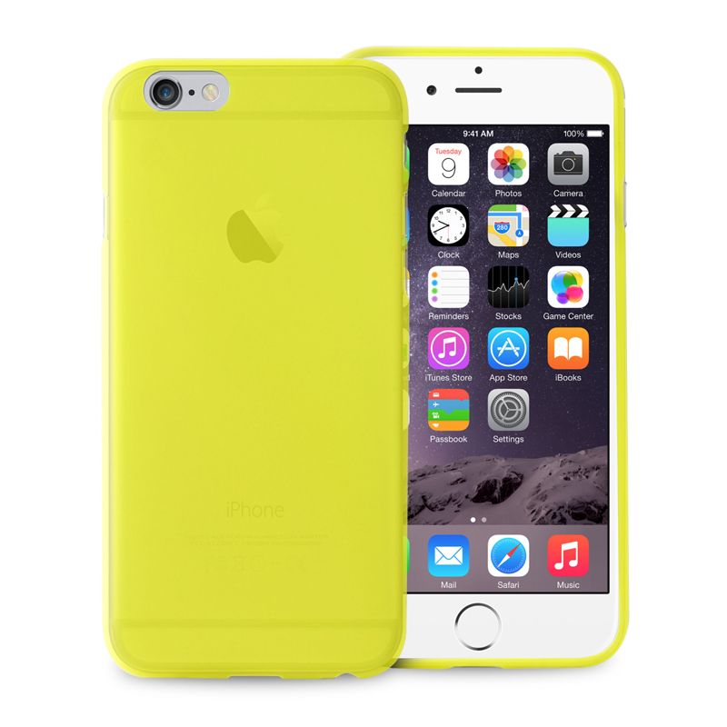 PURO Ultra Slim "0.3" Cover - Zestaw etui + folia na ekran iPhone 6s Plus / iPhone 6 Plus (limonkowy) PURO Ultra Slim "0.3" Cover - Zestaw etui + folia na ekran iPhone 6s Plus / iPhone 6 Plus (limonkowy)
