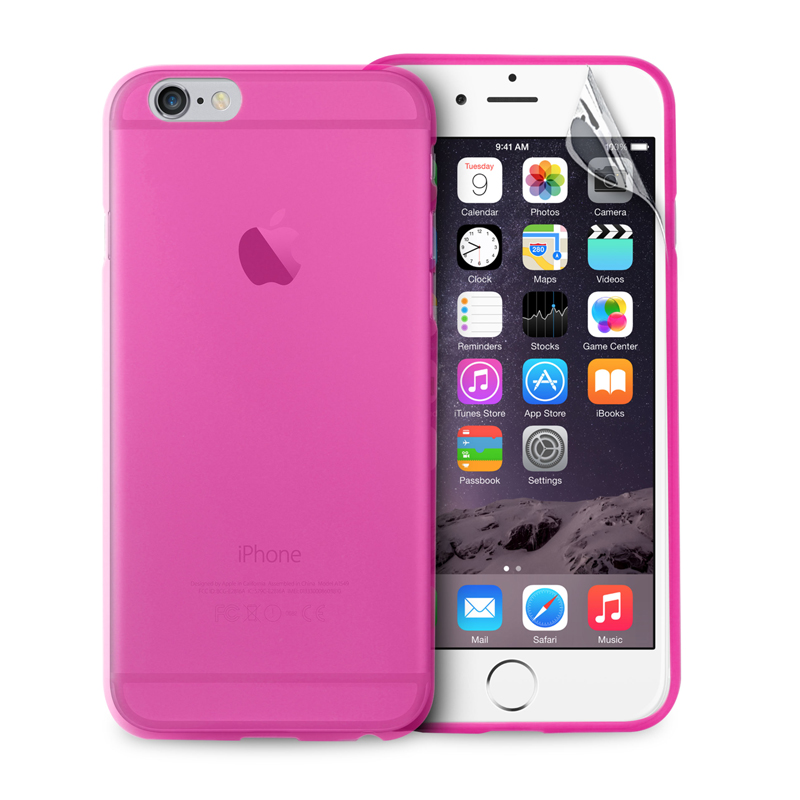PURO Ultra Slim "0.3" Cover - Zestaw etui + folia na ekran iPhone 6s Plus / iPhone 6 Plus (różowy) PURO Ultra Slim "0.3" Cover - Zestaw etui + folia na ekran iPhone 6s Plus / iPhone 6 Plus (różowy)