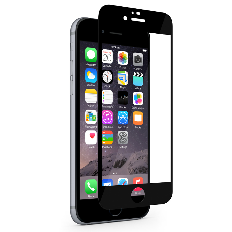 Moshi iVisor XT - Przezroczysta folia ochronna Full Face iPhone 6s / iPhone 6 (czarny) Moshi iVisor XT - Przezroczysta folia ochronna Full Face iPhone 6s / iPhone 6 (czarny)