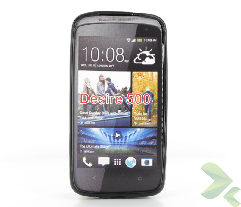 Geffy - Etui HTC Desire 500 TPU solid color black Geffy - Etui HTC Desire 500 TPU solid color black