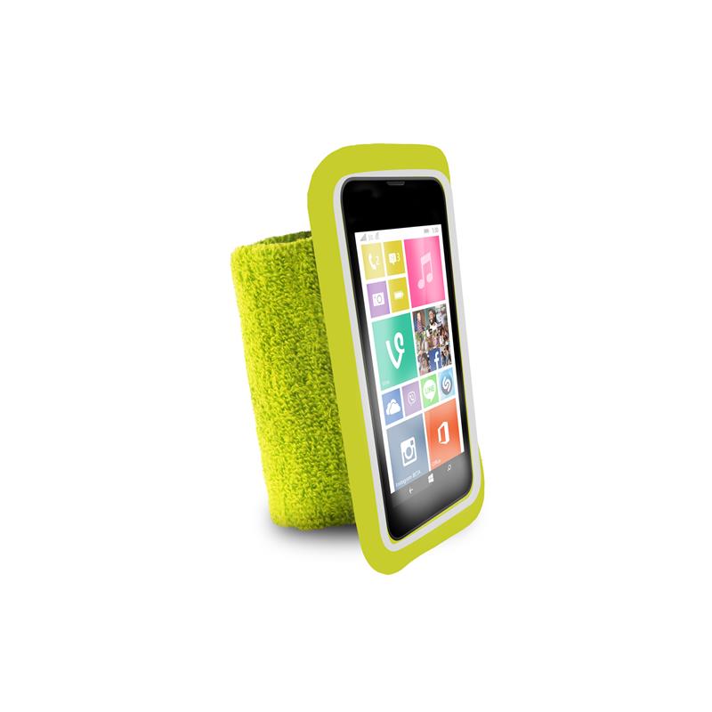 PURO Running Band - Uniwersalna frotka do biegania do smartfonów max 4.3" + key pocket (limonkowy) PURO Running Band - Uniwersalna frotka do biegania do smartfonów max 4.3" + key pocket (limonkowy)