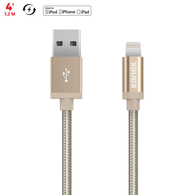 Kanex MiColor Premium Lightning - Kabel MFi z Lightning do USB 1,2 m (Gold) Kanex MiColor Premium Lightning - Kabel MFi z Lightning do USB 1,2 m (Gold)