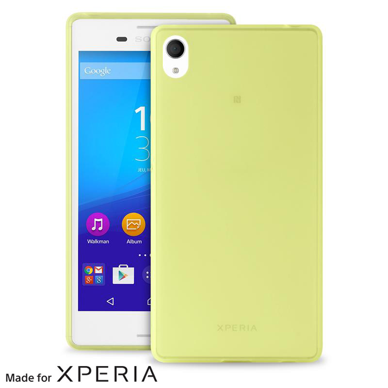 PURO Ultra Slim "0.3" Cover MFX - Zestaw etui + folia na ekran Xperia M4 AQUA (limonkowy) PURO Ultra Slim "0.3" Cover MFX - Zestaw etui + folia na ekran Xperia M4 AQUA (limonkowy)