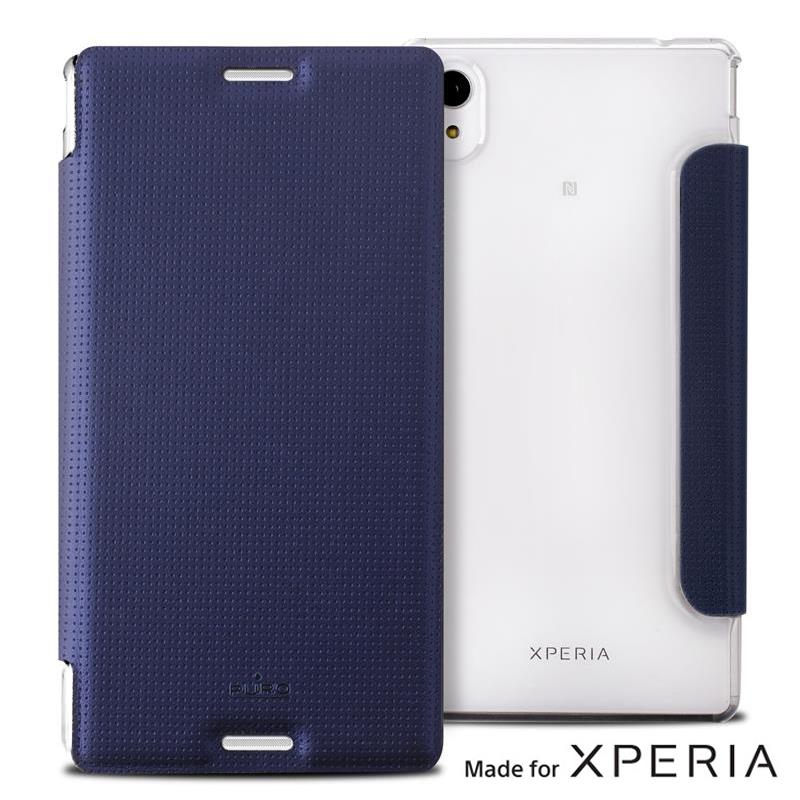 PURO Booklet Wallet Case - Etui Xperia M4 AQUA z kieszenią na kartę (niebieski/przezroczysty tył) PURO Booklet Wallet Case - Etui Xperia M4 AQUA z kieszenią na kartę (niebieski/przezroczysty tył)