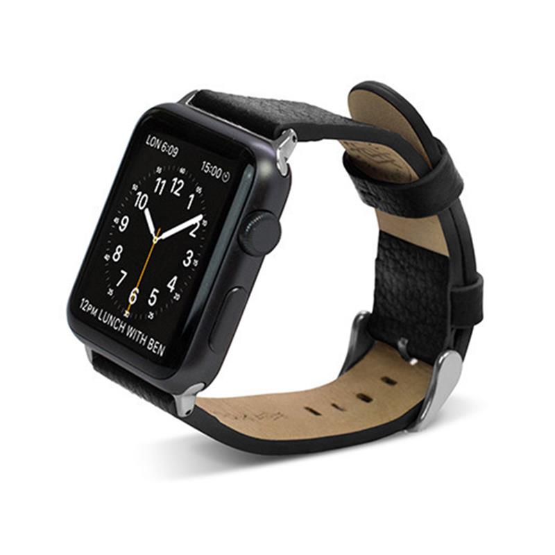 X-Doria Lux Band - Skórzany pasek do Apple Watch 38mm (czarny) X-Doria Lux Band - Skórzany pasek do Apple Watch 38mm (czarny)