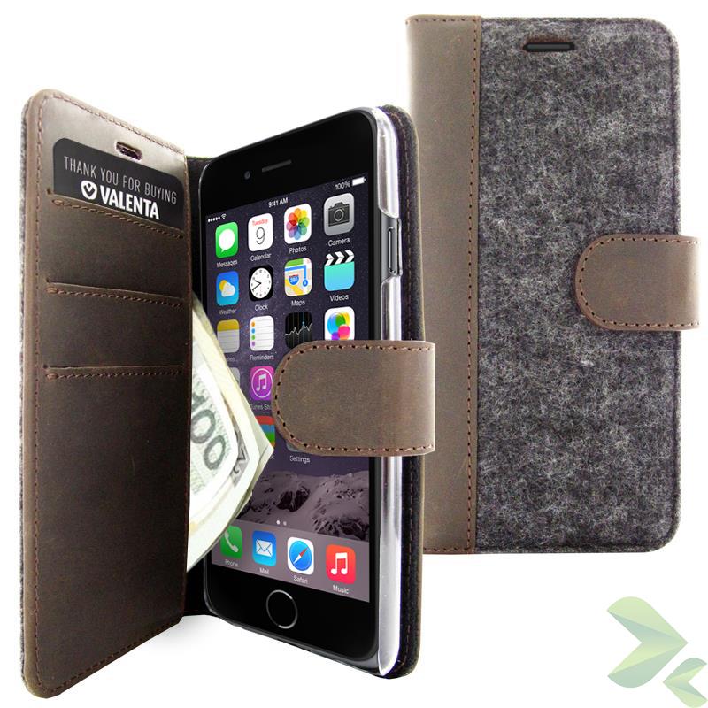 Valenta Booklet Raw Vintage - Skórzane etui z kieszeniami na karty i pieniądze iPhone 6s / iPhone 6 (brązowy) Valenta Booklet Raw Vintage - Skórzane etui z kieszeniami na karty i pieniądze iPhone 6s / iPhone 6 (brązowy)