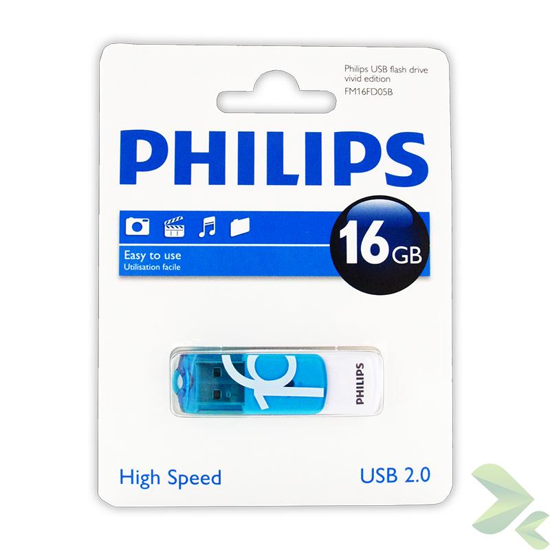 Philips Pendrive USB 2.0 16GB - Vivid Edition (niebieski) Philips Pendrive USB 2.0 16GB - Vivid Edition (niebieski)