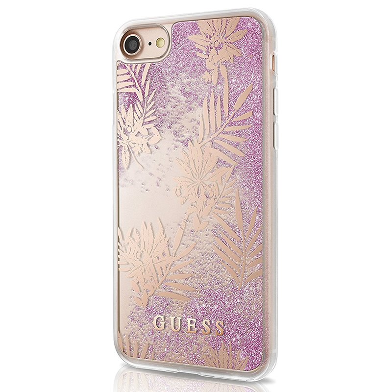 Guess Liquid Glitter - Etui iPhone 7 (różowy/złoty) Guess Liquid Glitter - Etui iPhone 7 (różowy/złoty)