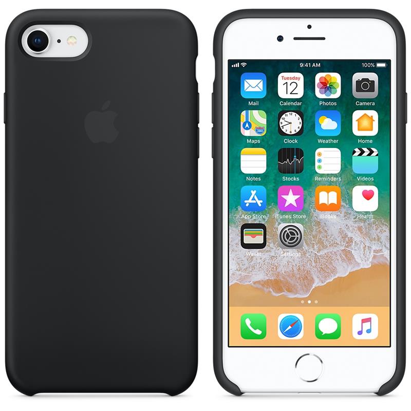 Apple Silicone Case - Silikonowe etui iPhone 8 / 7 (czarny) Apple Silicone Case - Silikonowe etui iPhone 8 / 7 (czarny)