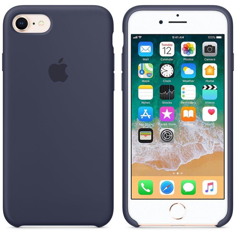 Apple Silicone Case - Silikonowe etui iPhone 8 / 7 (nocny błękit) Apple Silicone Case - Silikonowe etui iPhone 8 / 7 (nocny błękit)