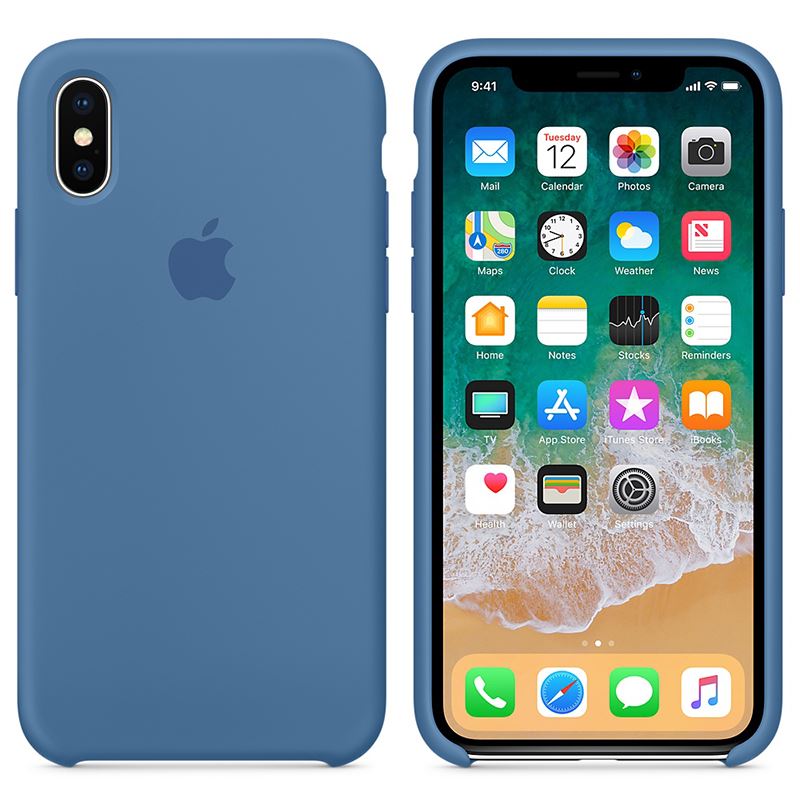 Apple Silicone Case - Silikonowe etui iPhone X (niebieski dżins) Apple Silicone Case - Silikonowe etui iPhone X (niebieski dżins)