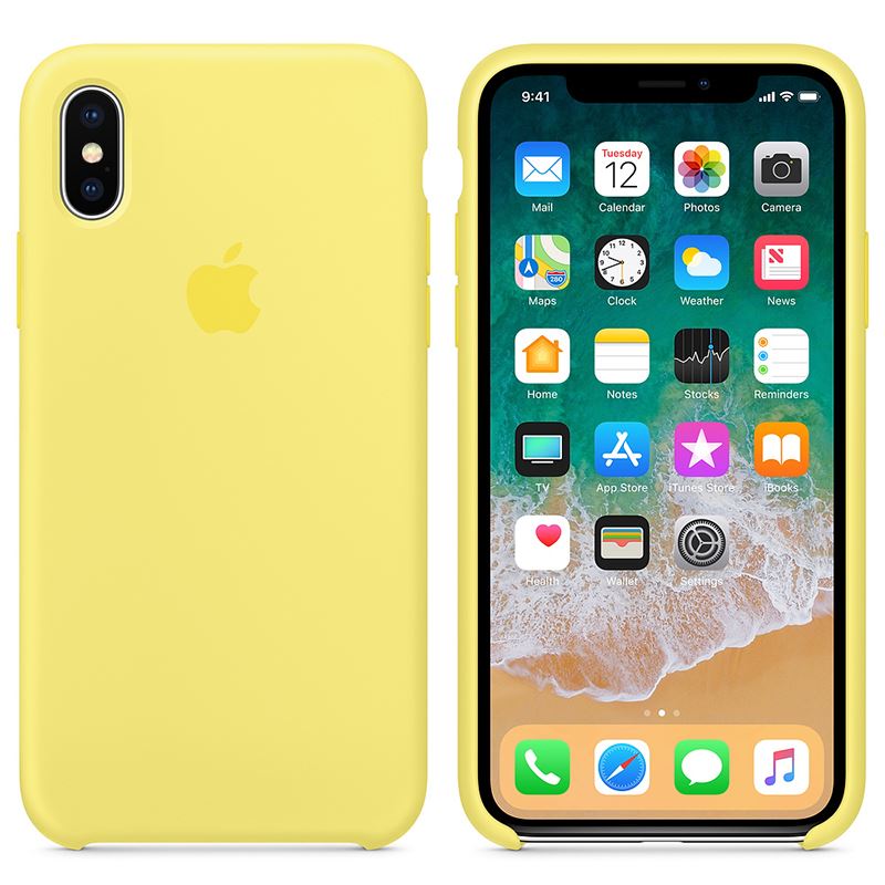 Apple Silicone Case - Silikonowe etui iPhone X (lemoniadowy) Apple Silicone Case - Silikonowe etui iPhone X (lemoniadowy)