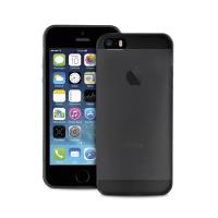PURO Ultra Slim "0.3" Cover - Zestaw etui + folia na ekran iPhone SE / iPhone 5s / iPhone 5 (czarny przezroczysty)