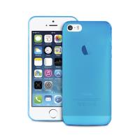 PURO Ultra Slim "0.3" Cover - Zestaw etui + folia na ekran iPhone SE / iPhone 5s / iPhone 5 (niebieski)